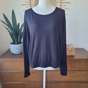 Vince Long Sleeve Boat Neck Blouse Size Large